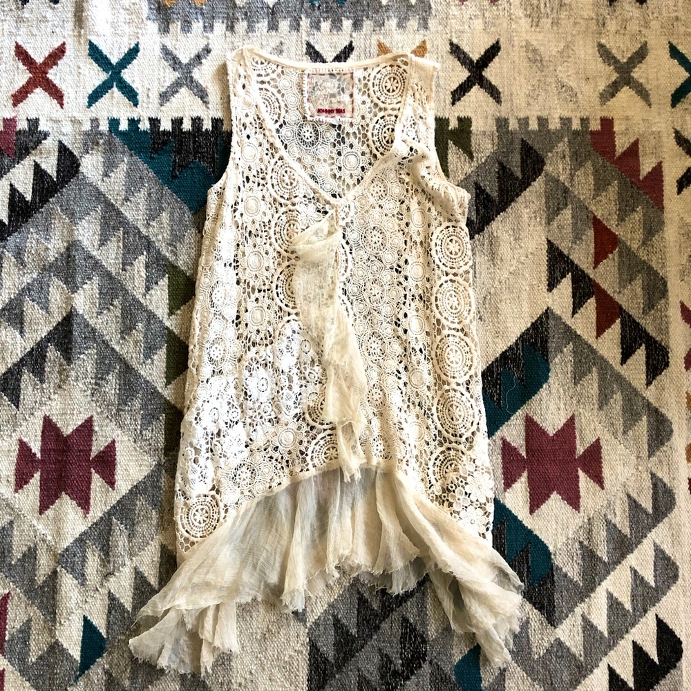 Johnny Was Crochet Tank XS